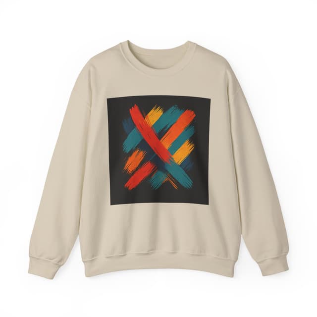 Colorful Brushstroke Unisex Sweatshirt - Cozy Crewneck, Artistic Apparel