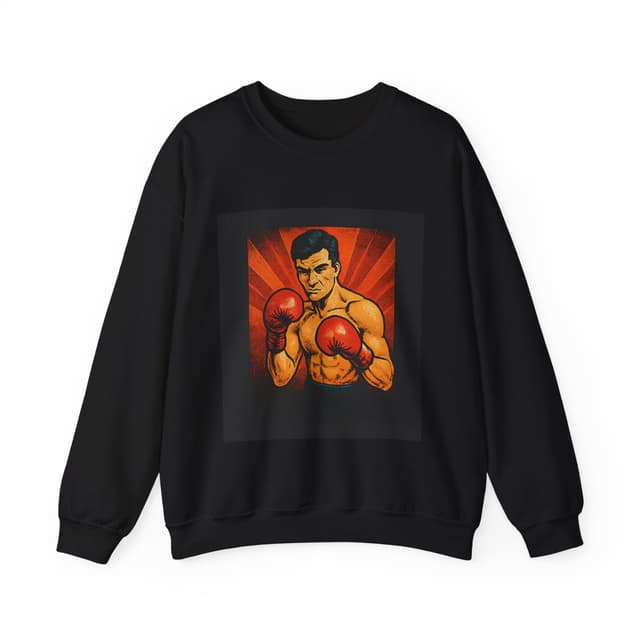 Boxing Crewneck Sweatshirt Cozy Pullover, Casual Wear